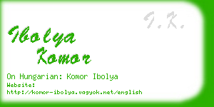 ibolya komor business card